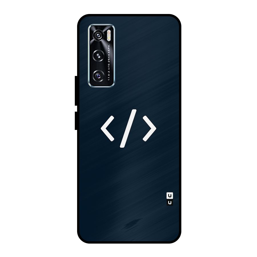 Programmers Style Symbol Metal Back Case for Vivo V20 SE