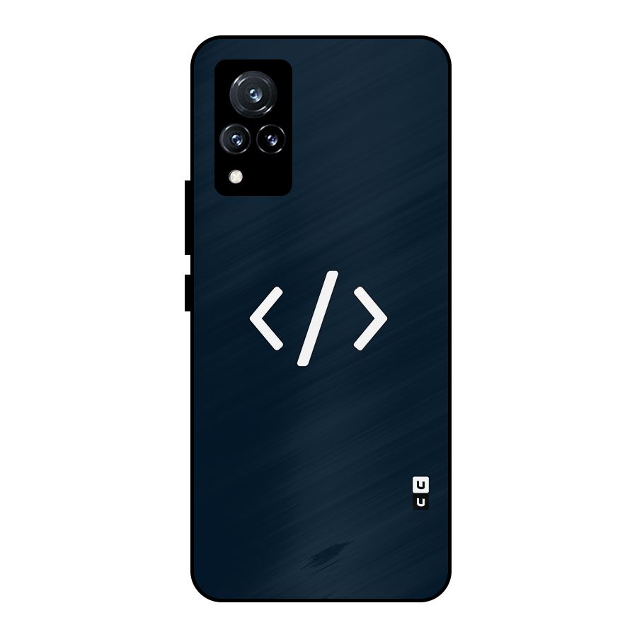 Programmers Style Symbol Metal Back Case for Vivo V21 5G
