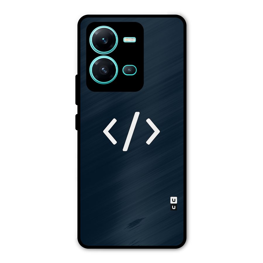 Programmers Style Symbol Metal Back Case for Vivo V25