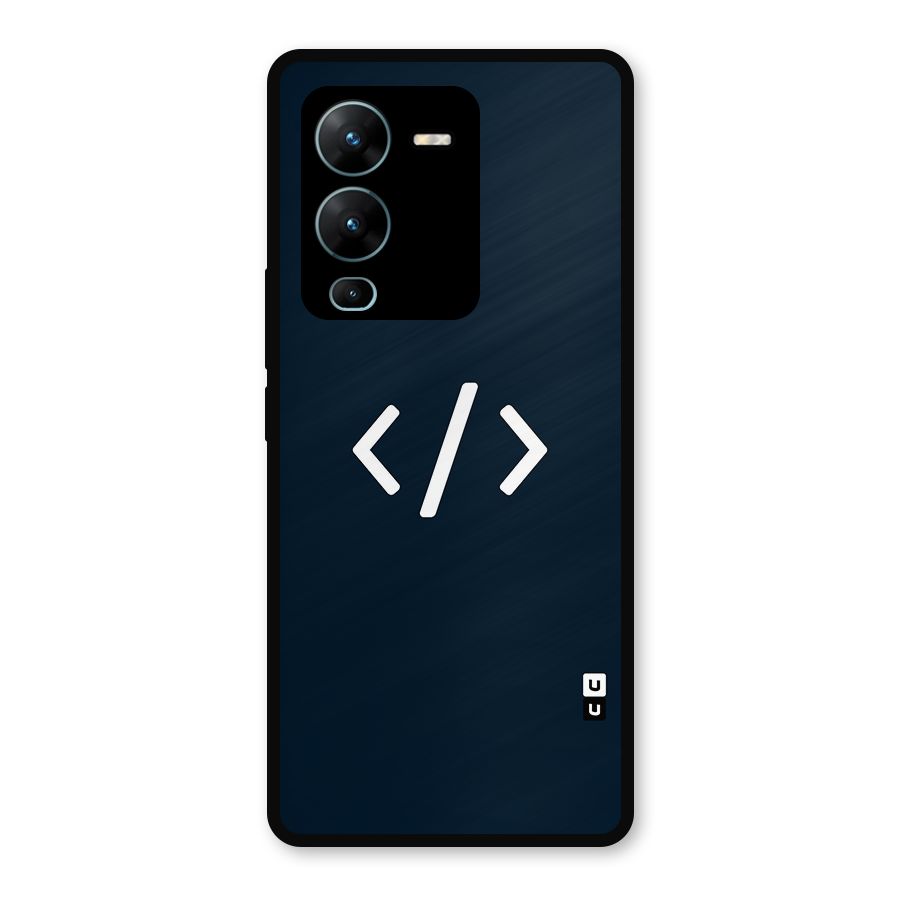 Programmers Style Symbol Metal Back Case for Vivo V25 Pro