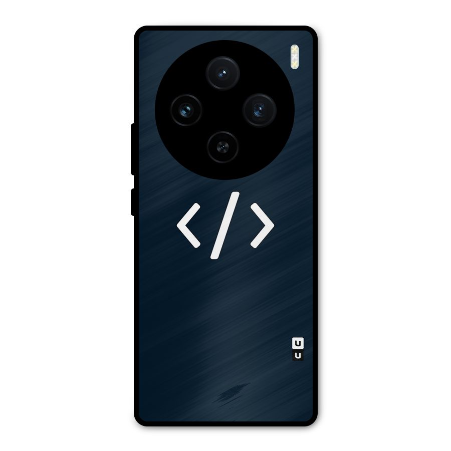 Programmers Style Symbol Metal Back Case for Vivo X100
