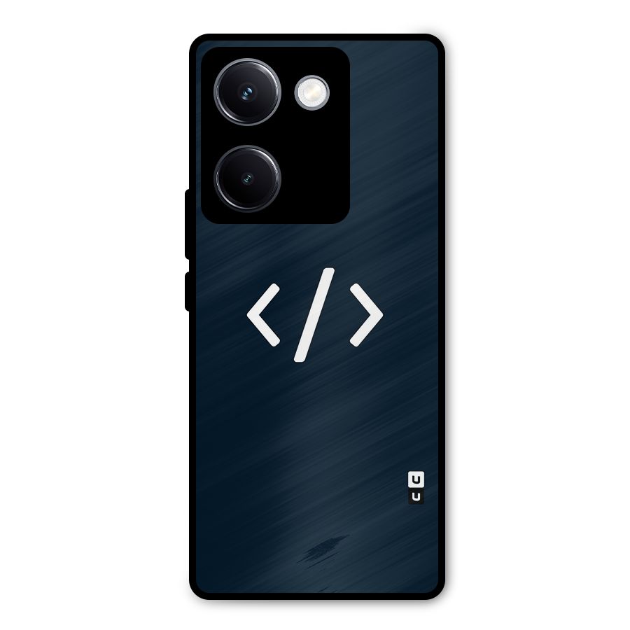 Programmers Style Symbol Metal Back Case for Vivo Y300 Plus