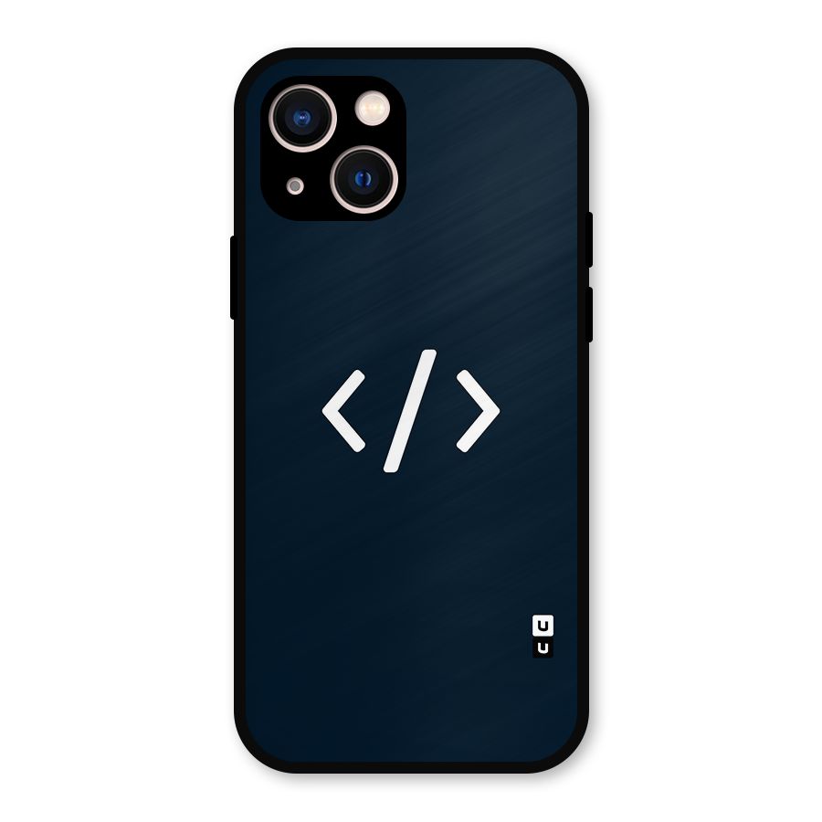 Programmers Style Symbol Metal Back Case for iPhone 13