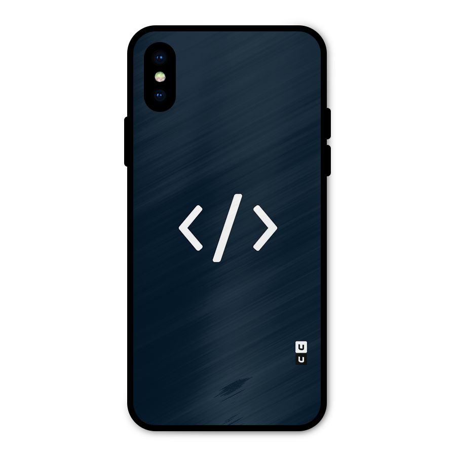 Programmers Style Symbol Metal Back Case for iPhone X