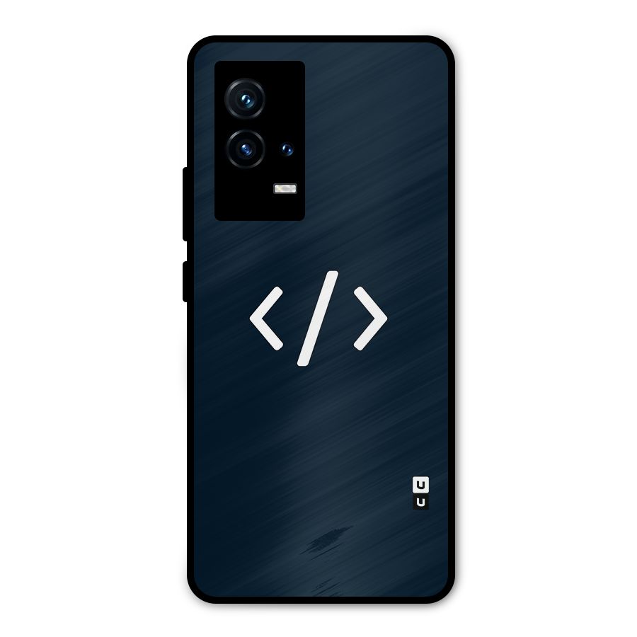 Programmers Style Symbol Metal Back Case for iQOO 9 5G