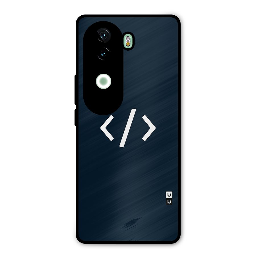 Programmers Style Symbol Metal Back Case for iQOO Z9s