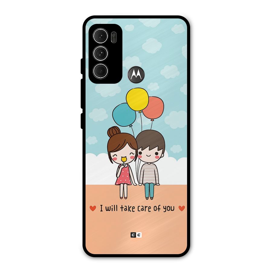 Promise To Care Metal Back Case for Moto G60
