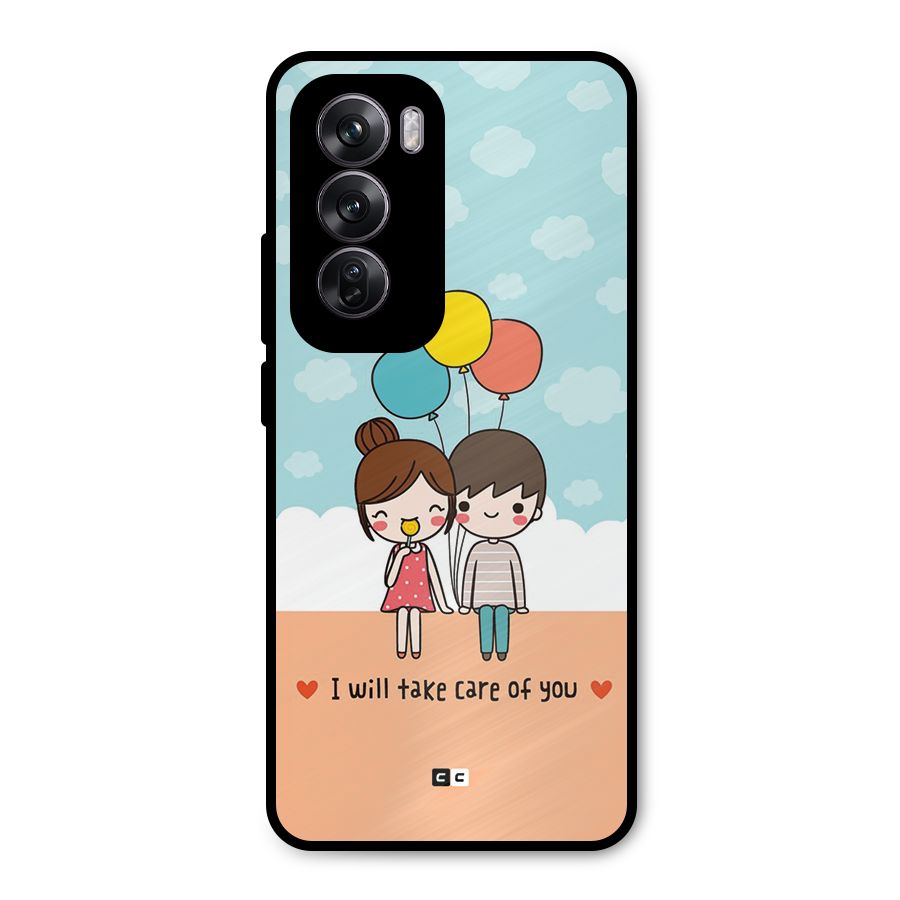 Promise To Care Metal Back Case for Oppo Reno12 Pro