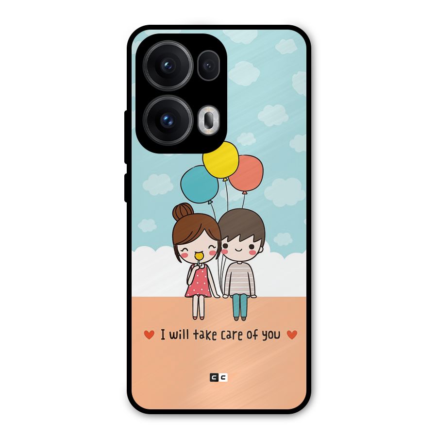 Promise To Care Metal Back Case for Oppo Reno13 Pro