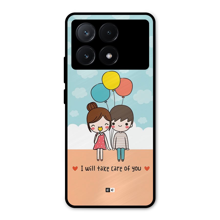 Promise To Care Metal Back Case for Poco X6 Pro