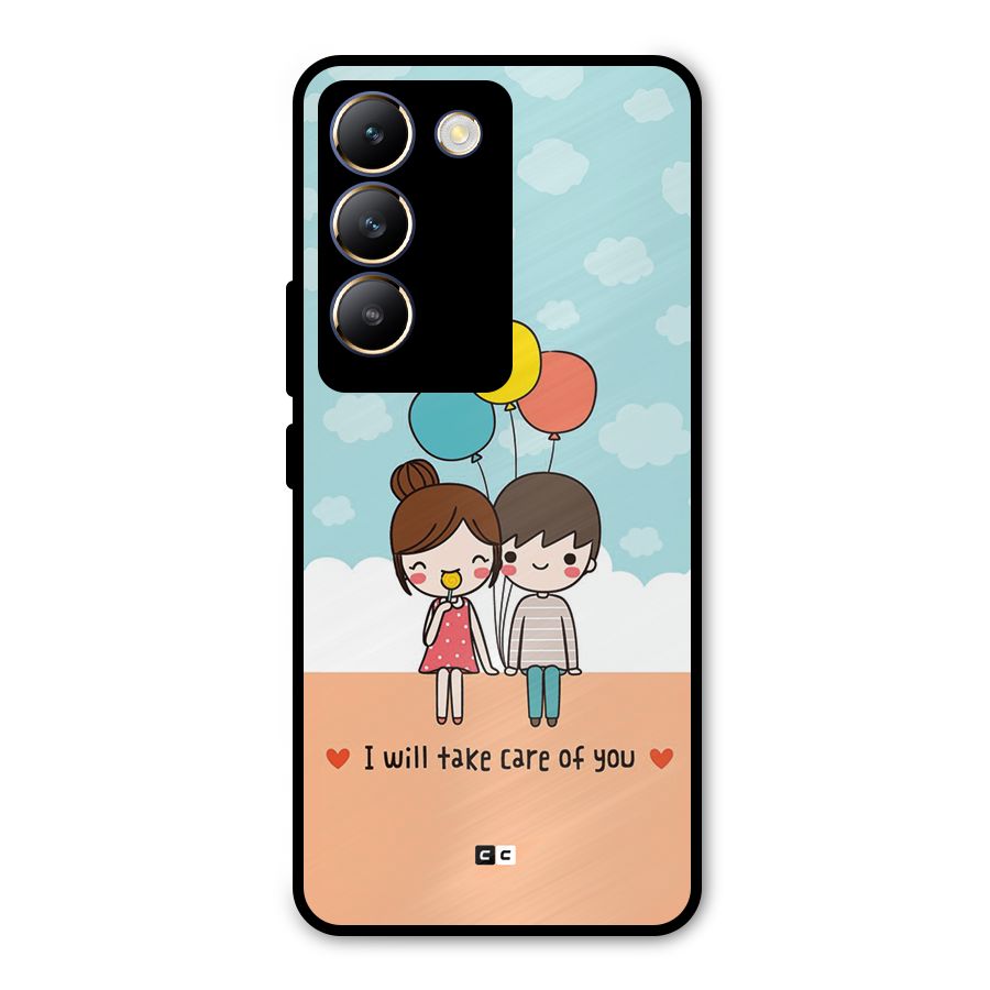 Promise To Care Metal Back Case for Vivo T3 5G