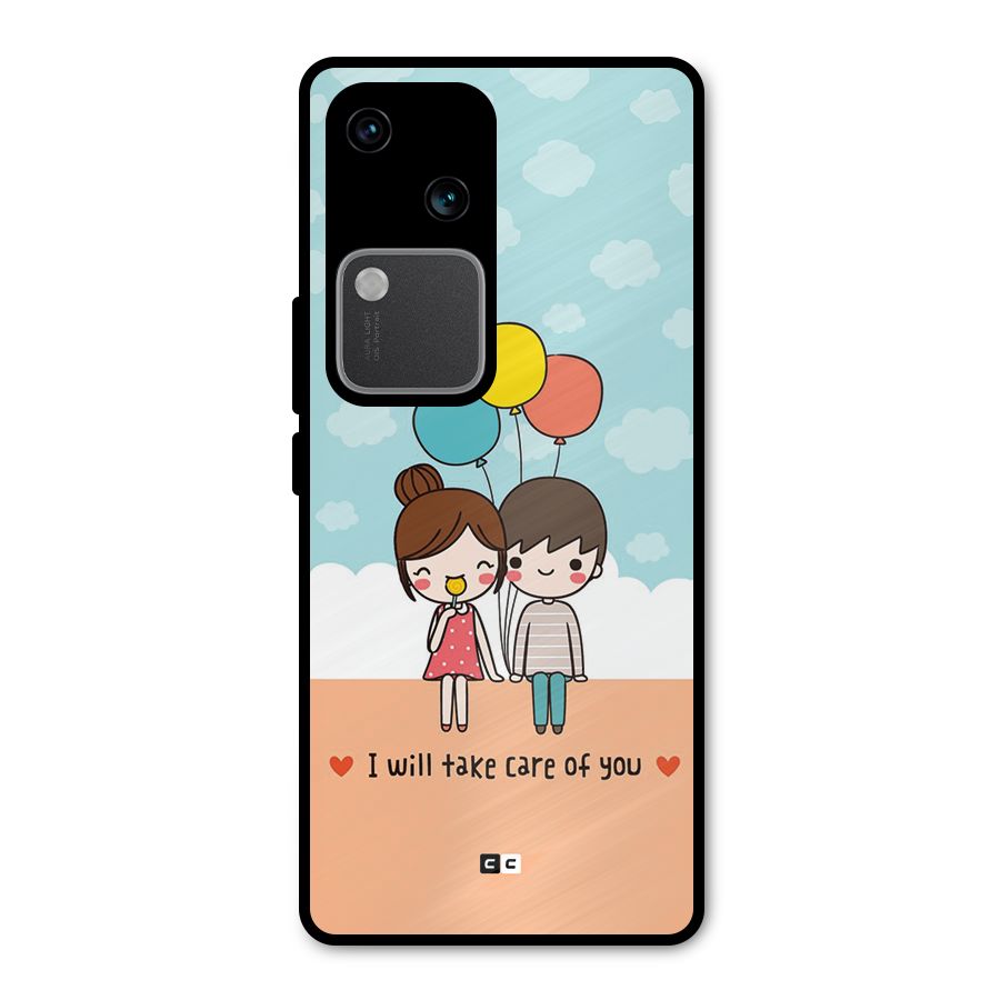Promise To Care Metal Back Case for Vivo V30
