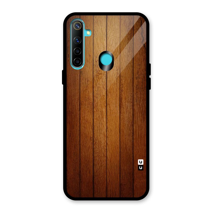 Proper Brown Wood Glass Back Case for Realme Narzo 10
