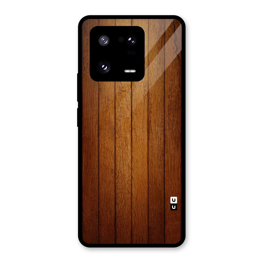 Proper Brown Wood Glass Back Case for Xiaomi 13 Pro