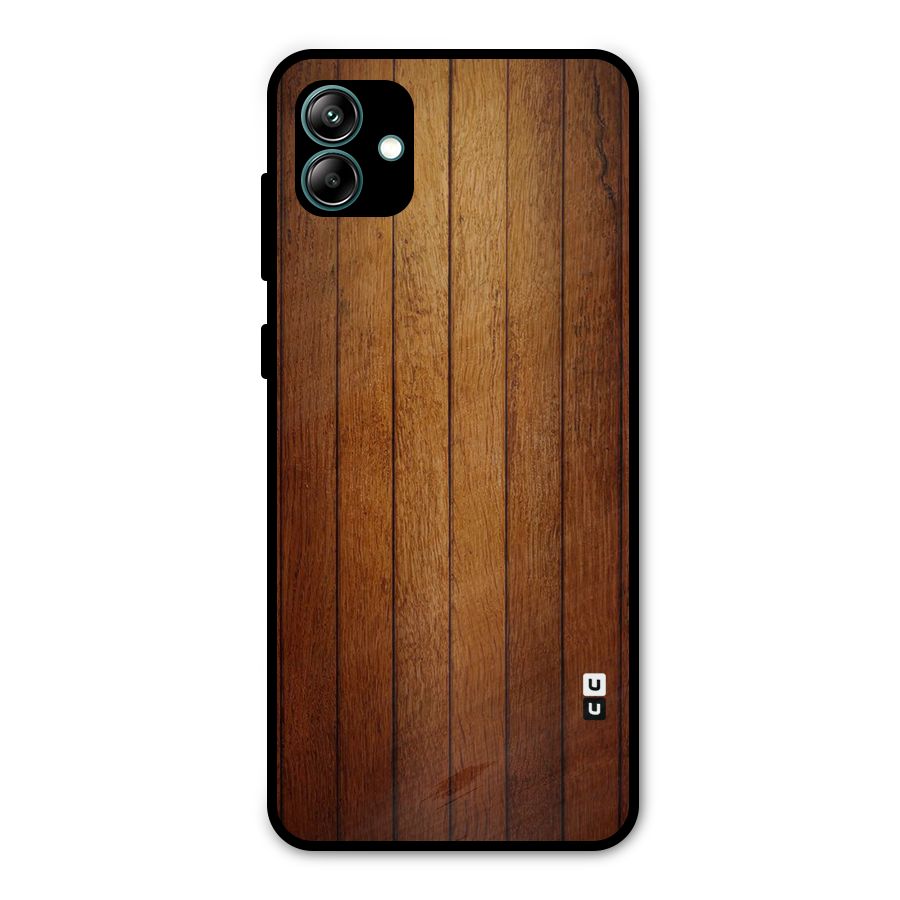 Proper Brown Wood Metal Back Case for Galaxy A04