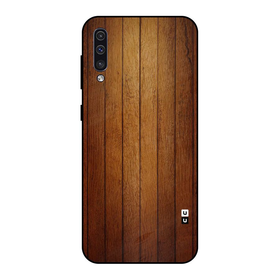 Proper Brown Wood Metal Back Case for Galaxy A30s