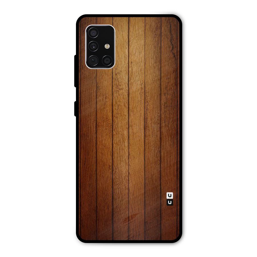 Proper Brown Wood Metal Back Case for Galaxy A51