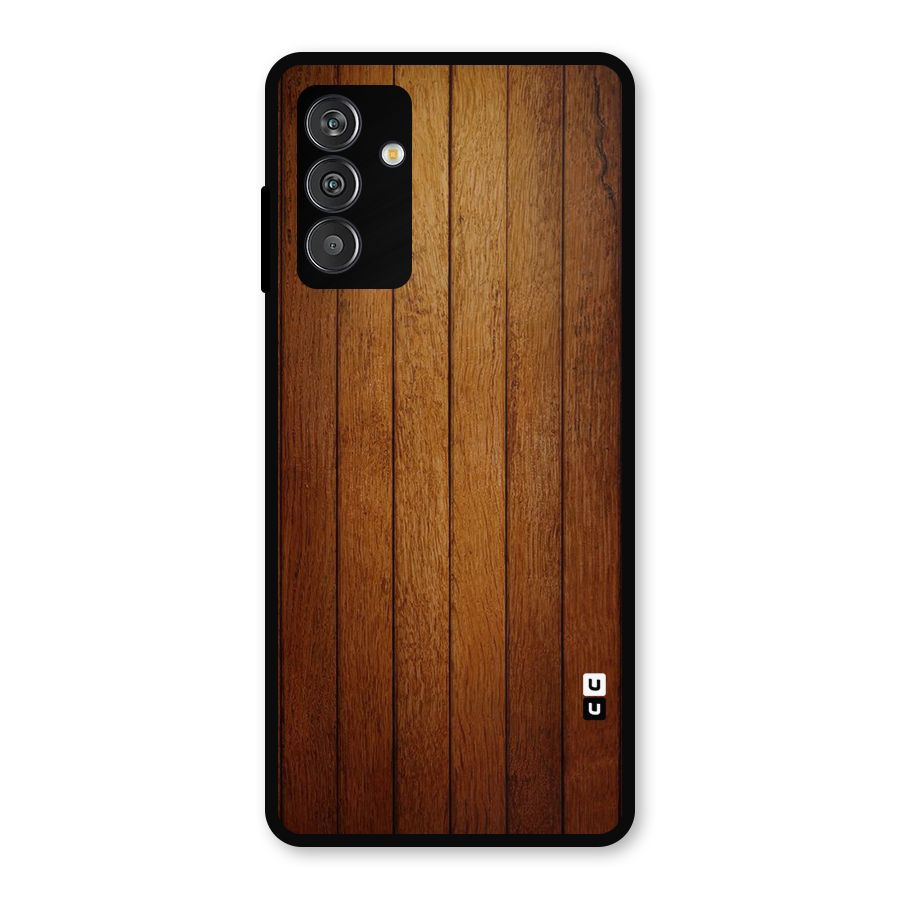 Proper Brown Wood Metal Back Case for Galaxy F13