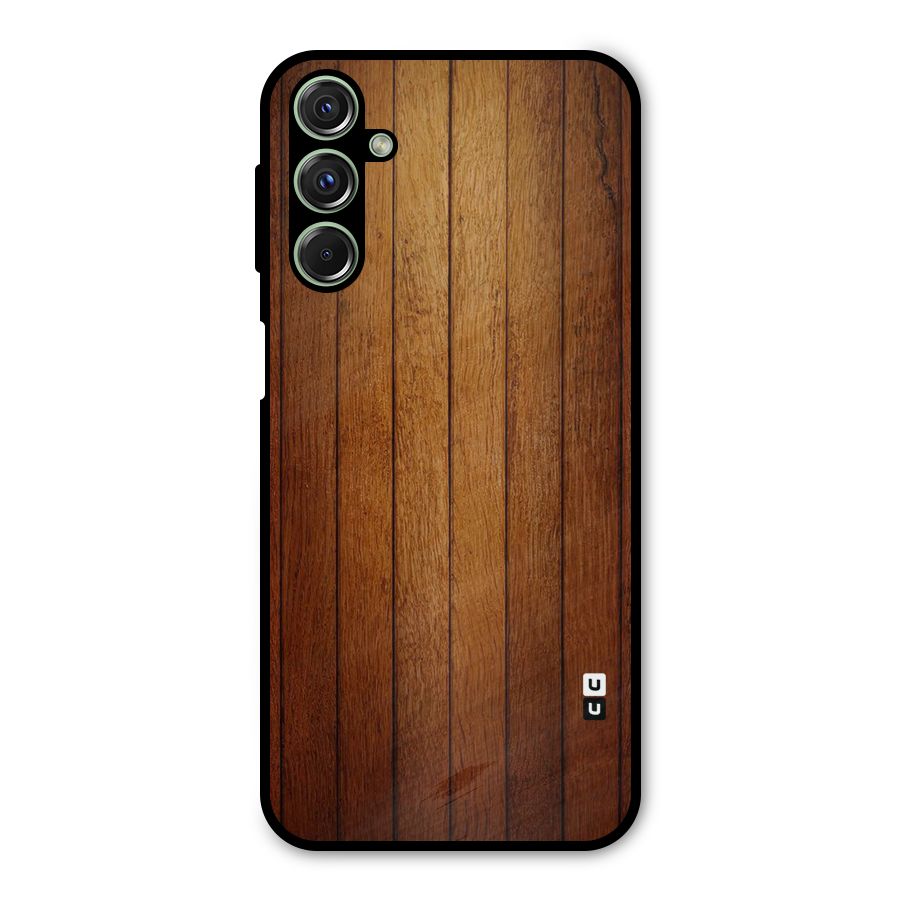 Proper Brown Wood Metal Back Case for Galaxy M34