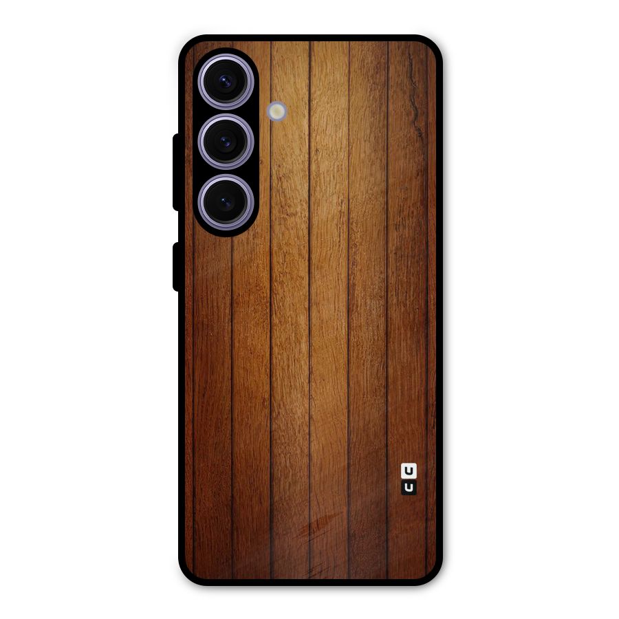 Proper Brown Wood Metal Back Case for Galaxy S24