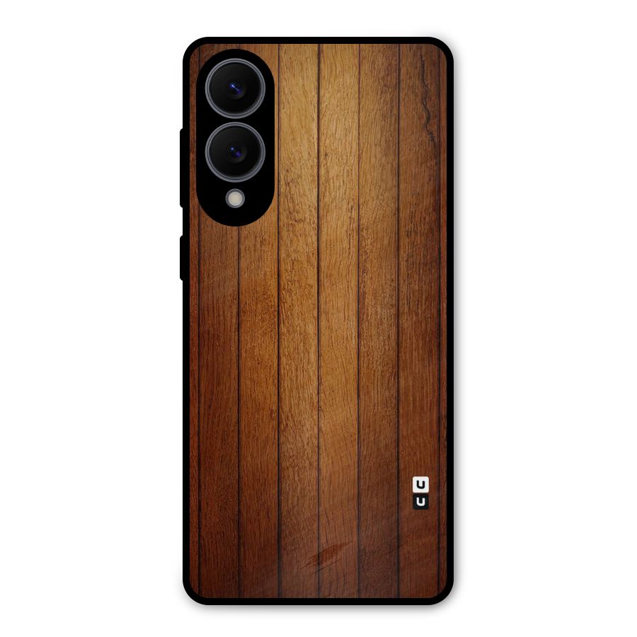 Proper Brown Wood Metal Back Case for Galaxy S25 Edge
