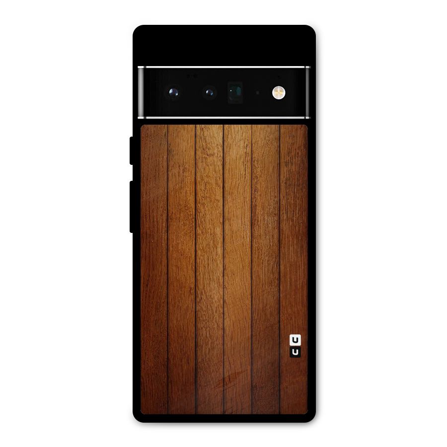 Proper Brown Wood Metal Back Case for Google Pixel 6 Pro