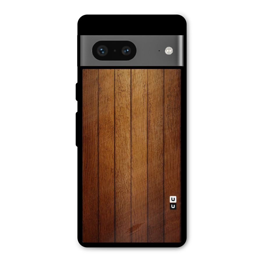 Proper Brown Wood Metal Back Case for Google Pixel 7