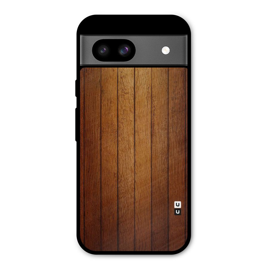 Proper Brown Wood Metal Back Case for Google Pixel 8a