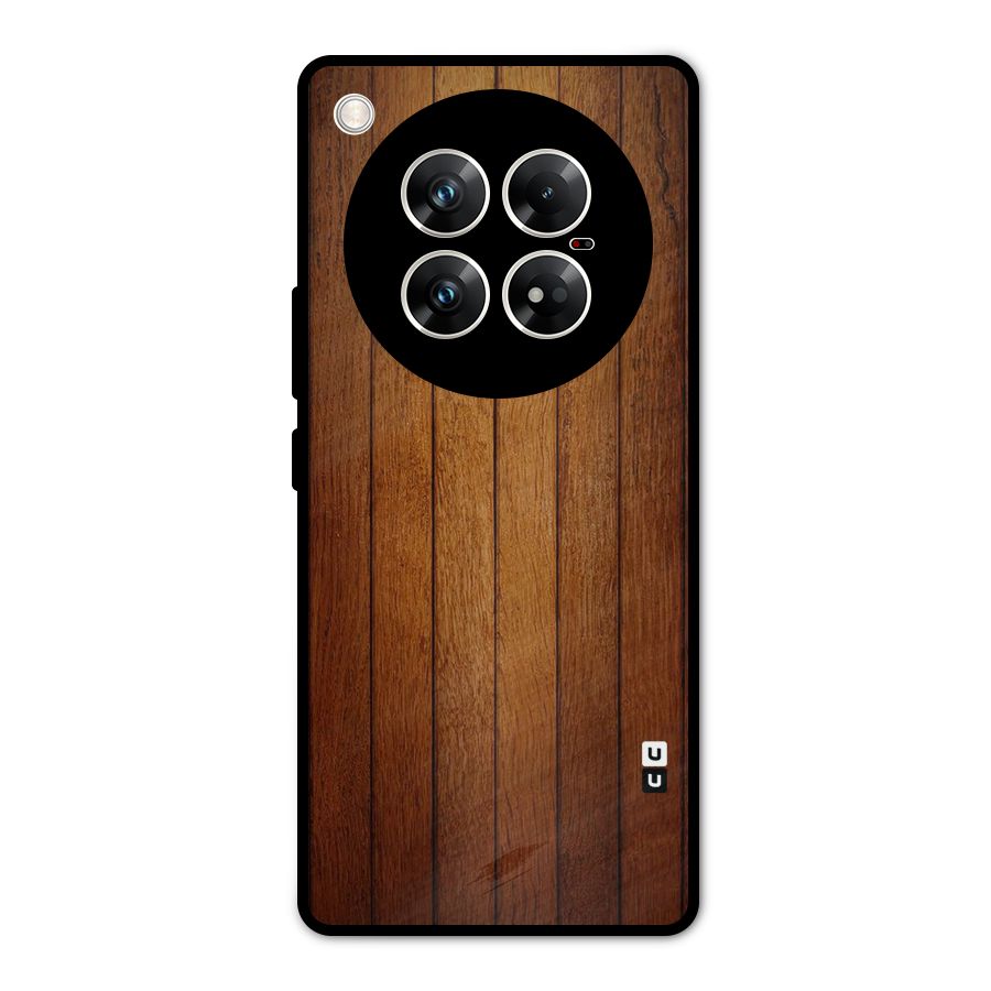 Proper Brown Wood Metal Back Case for Infinix Zero 40 5G