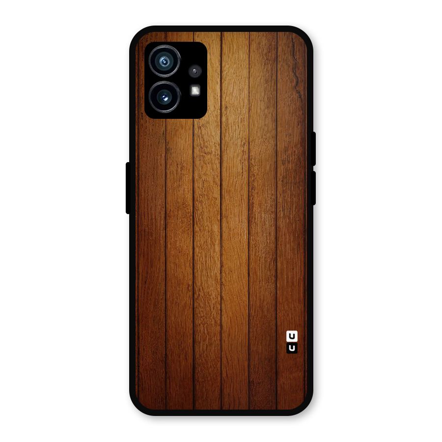 Proper Brown Wood Metal Back Case for Nothing Phone 1