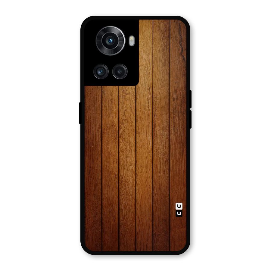 Proper Brown Wood Metal Back Case for OnePlus 10R