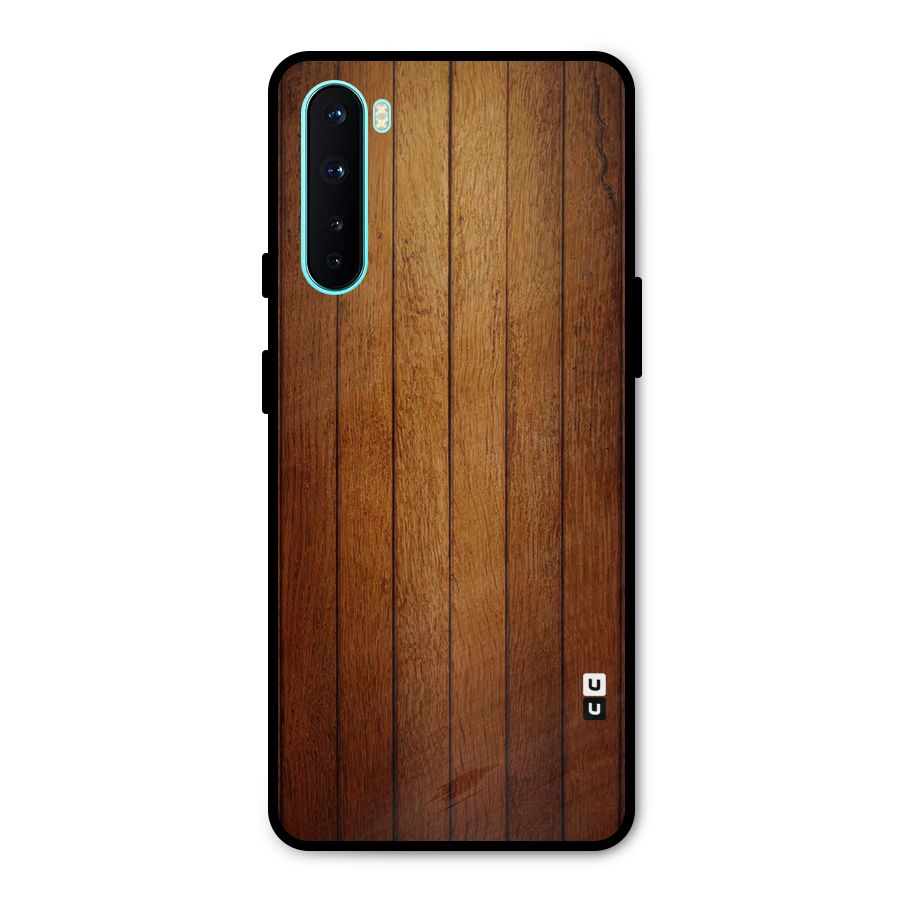 Proper Brown Wood Metal Back Case for OnePlus Nord