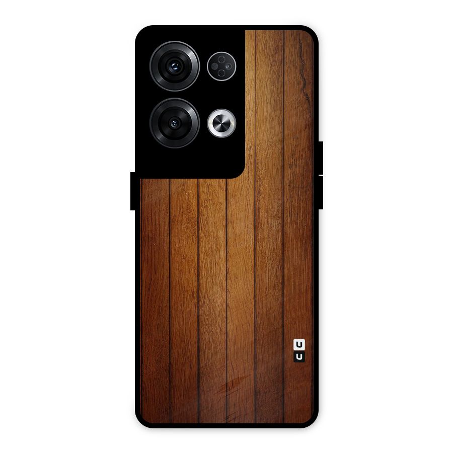 Proper Brown Wood Metal Back Case for Oppo Reno8 Pro 5G