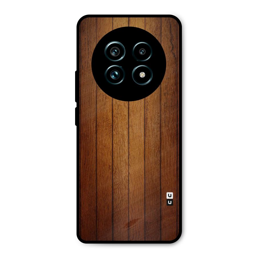 Proper Brown Wood Metal Back Case for Realme 13 Pro Plus