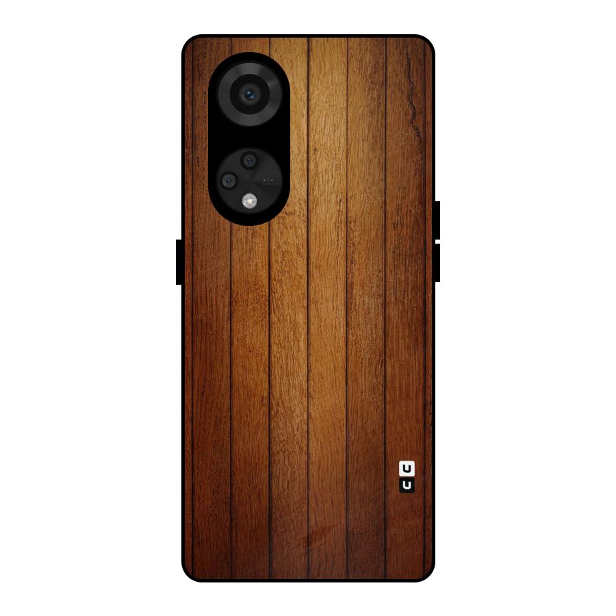 Proper Brown Wood Metal Back Case for Reno8 T 5G