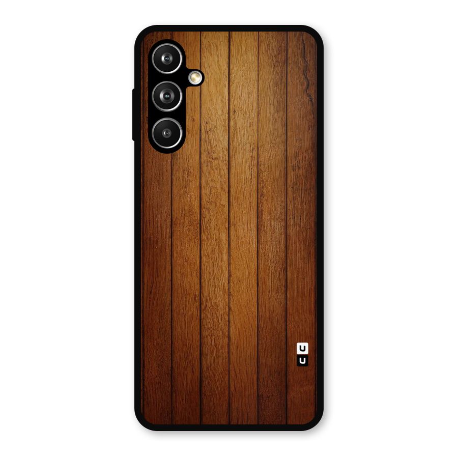 Proper Brown Wood Metal Back Case for Samsung Galaxy M54