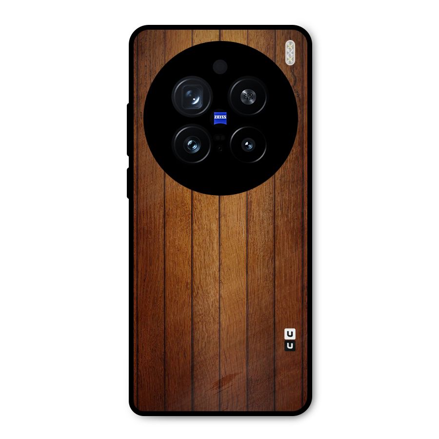 Proper Brown Wood Metal Back Case for Vivo X200 Pro