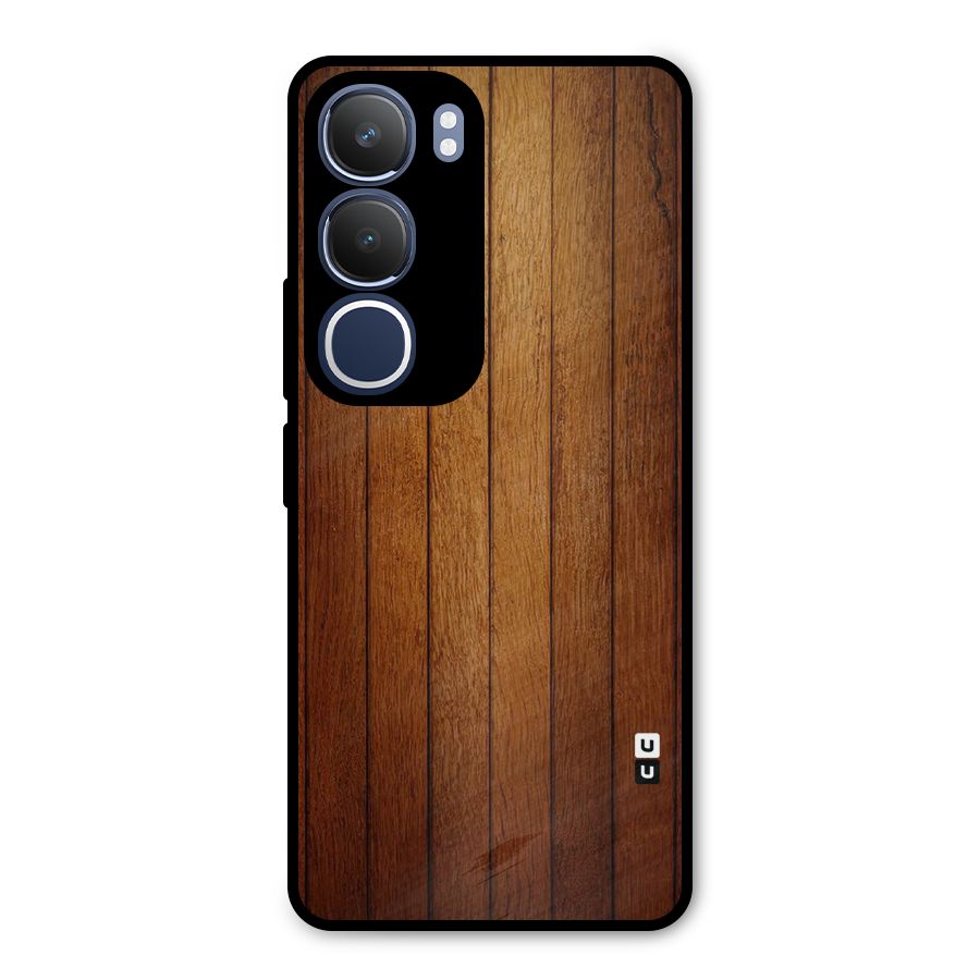 Proper Brown Wood Metal Back Case for Vivo Y29