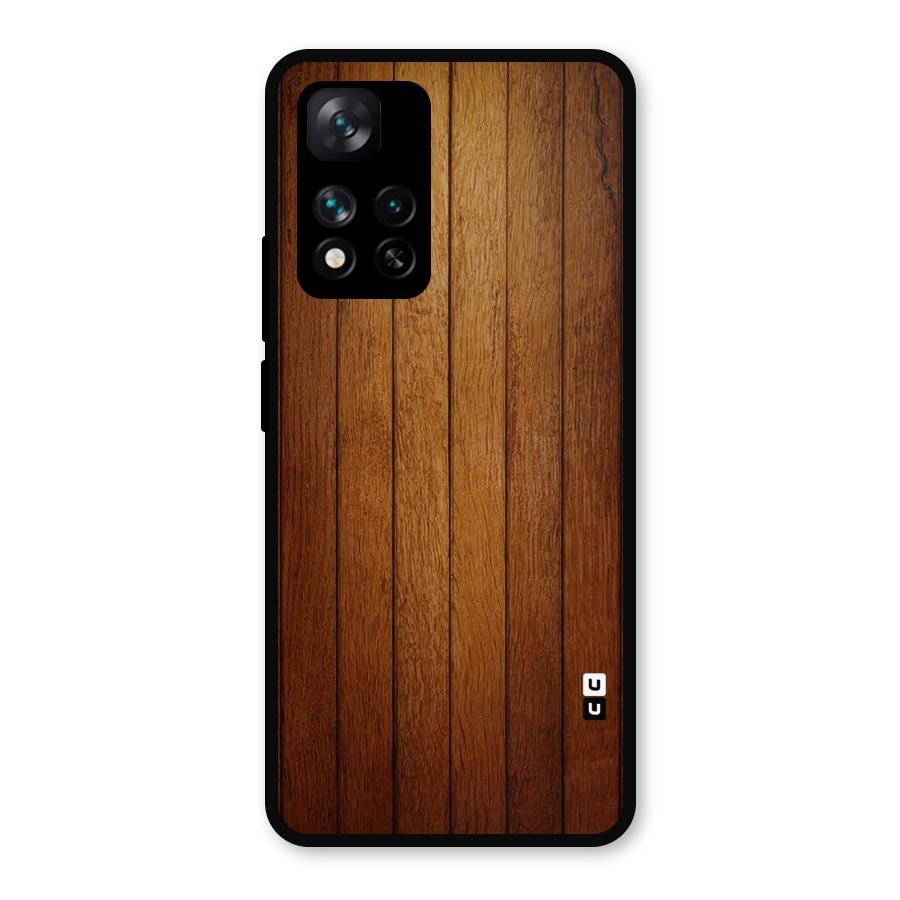 Proper Brown Wood Metal Back Case for Xiaomi 11i Hypercharge 5G
