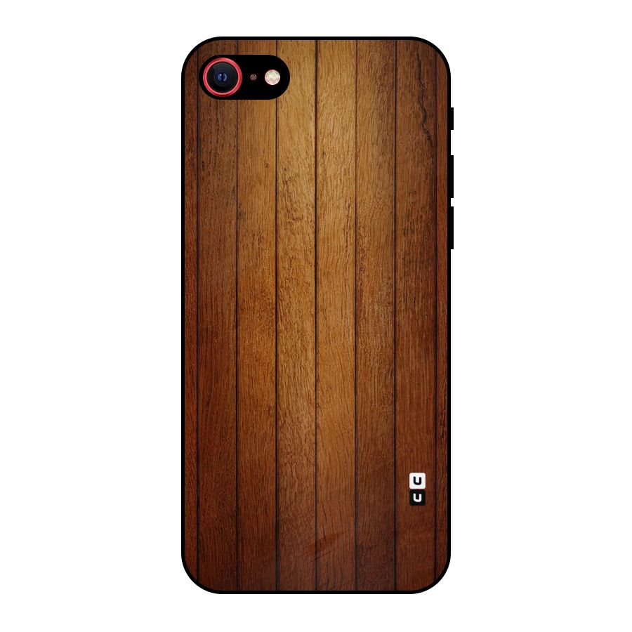 Proper Brown Wood Metal Back Case for iPhone 7