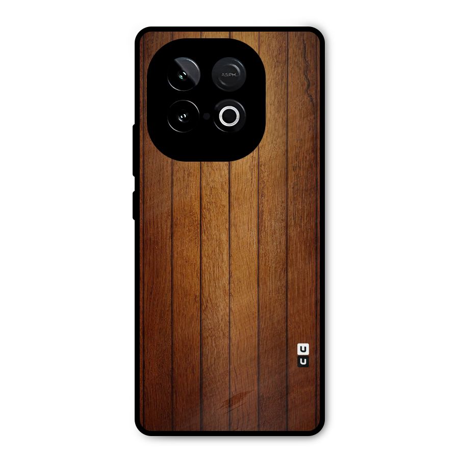 Proper Brown Wood Metal Back Case for iQOO Neo 10