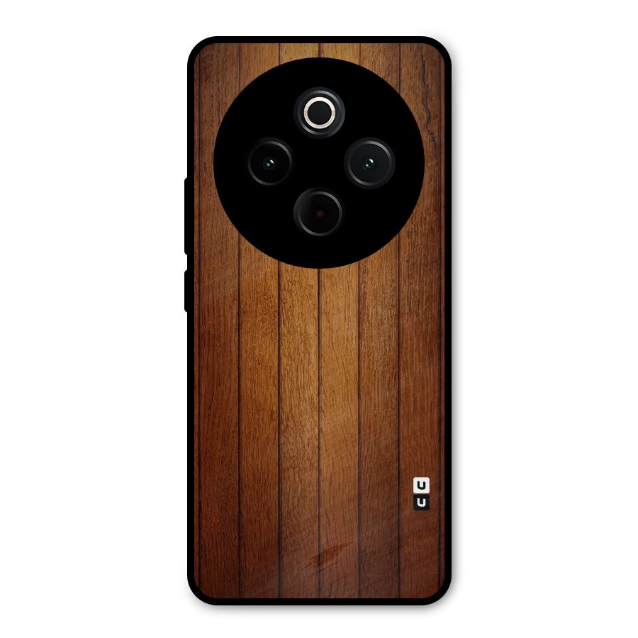 Proper Brown Wood Metal Back Case for iQOO Z10