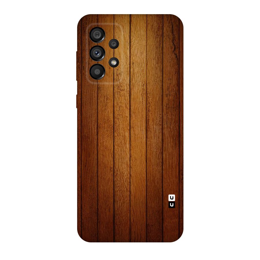 Proper Brown Wood Original Polycarbonate Back Case for Galaxy A73 5G