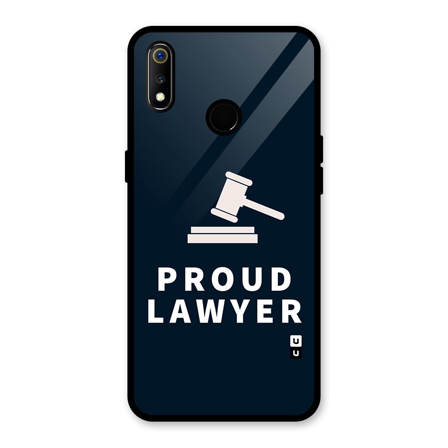 Proud Lawyer Glass Back Case for Realme 3i