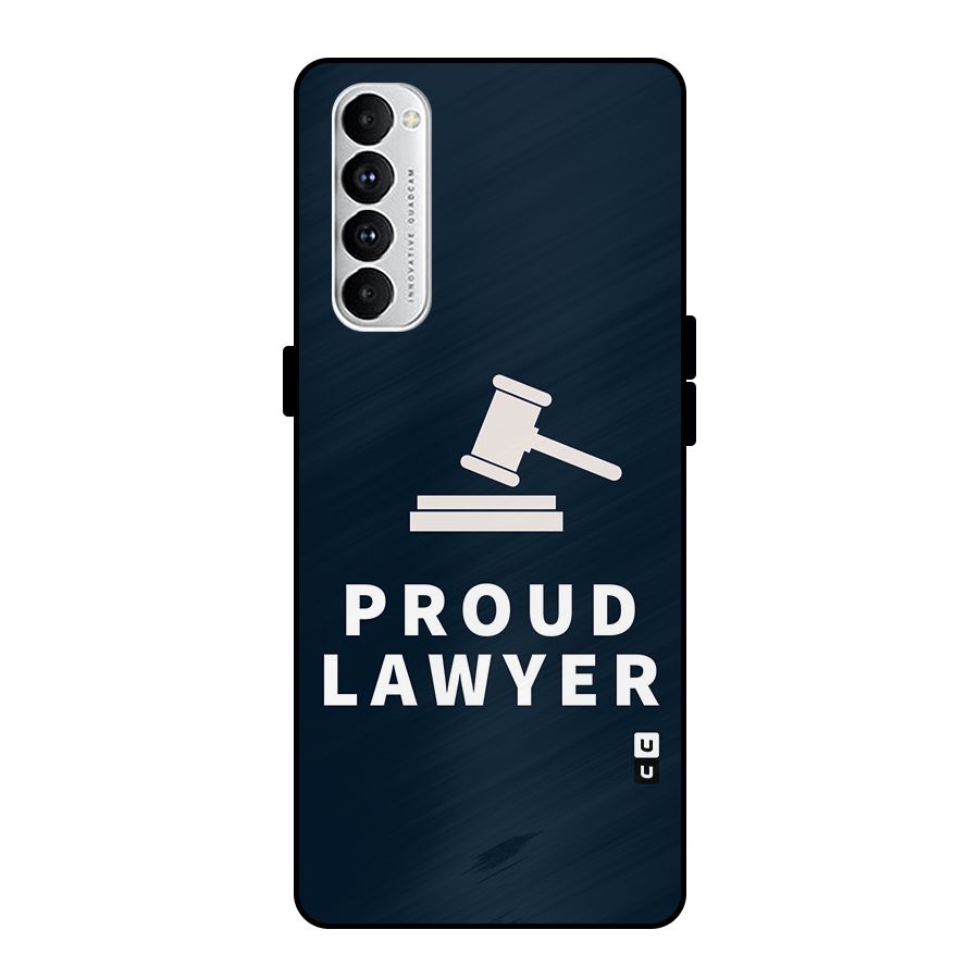 Proud Lawyer Metal Back Case for Oppo Reno4 Pro