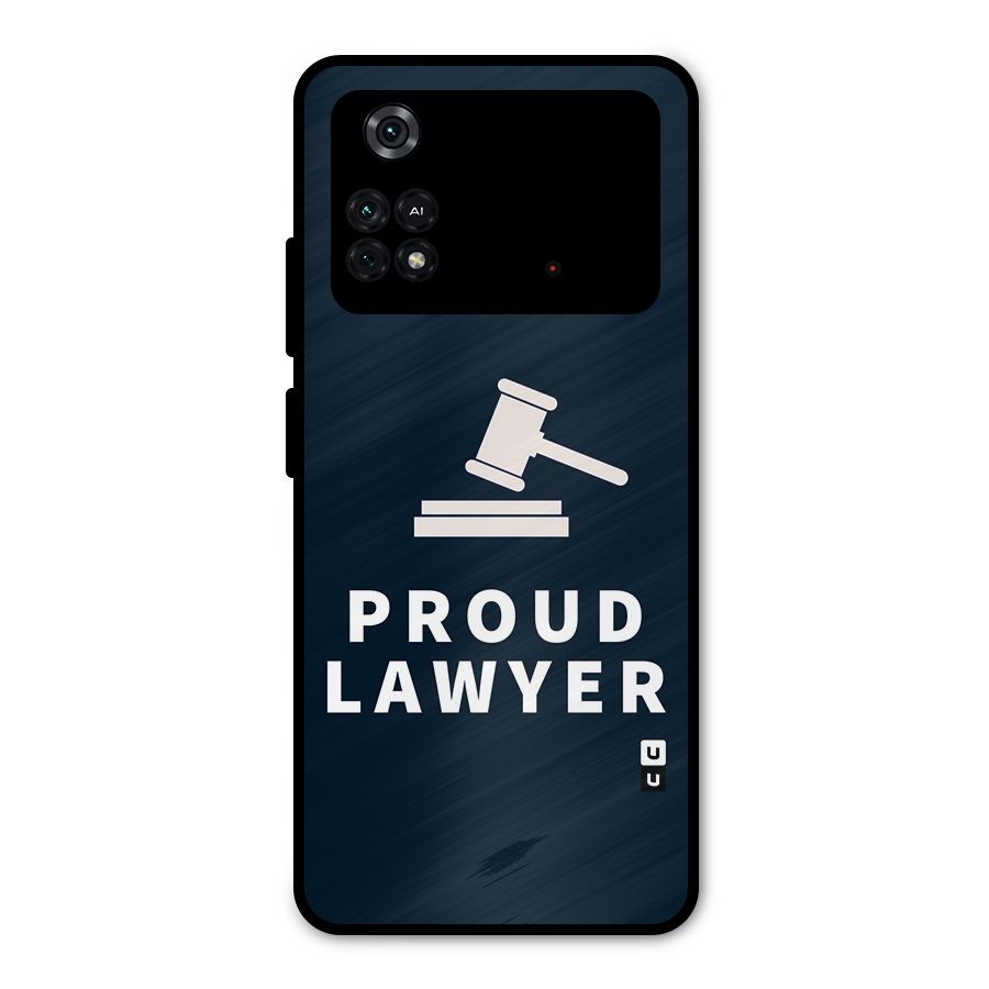 Proud Lawyer Metal Back Case for Poco M4 Pro 4G