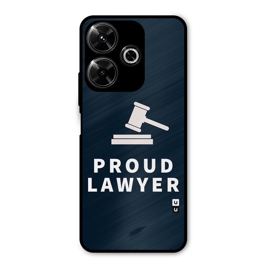 Proud Lawyer Metal Back Case for Poco M6 Plus