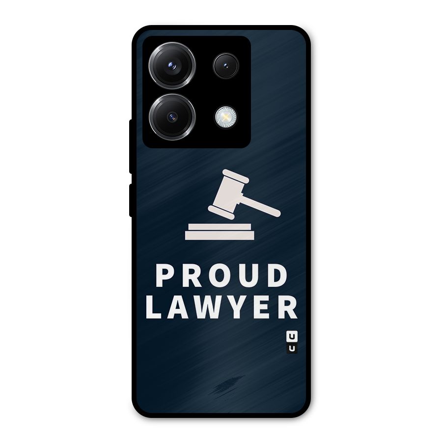 Proud Lawyer Metal Back Case for Poco X6