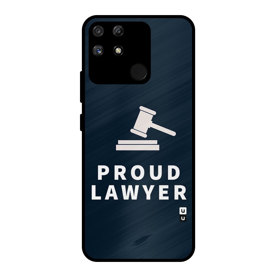 Proud Lawyer Metal Back Case for Realme Narzo 50A