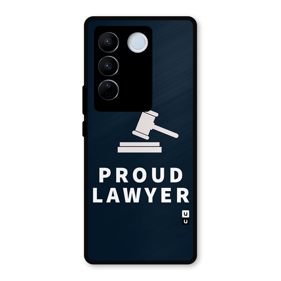 Proud Lawyer Metal Back Case for Vivo V27 Pro